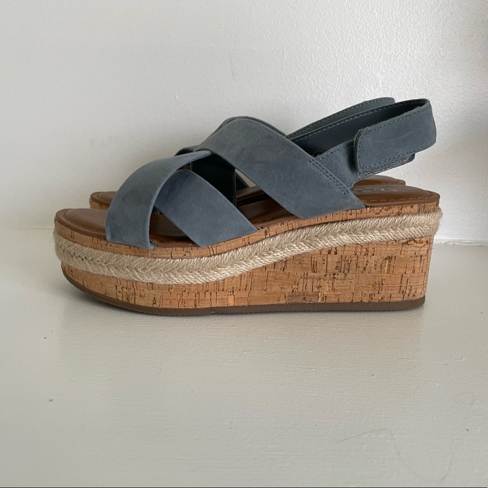 NESSA ESPADRILLE WEDGE SANDAL SIZE 7 NWOB